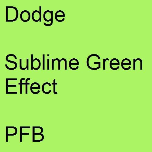 Dodge, Sublime Green Effect, PFB.